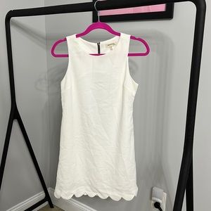 Monteau Scallop Hem Off White Cream Dress Size XS